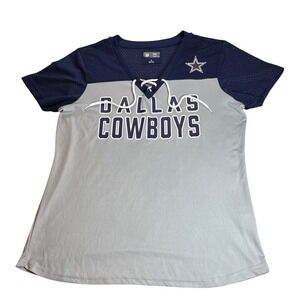 Dallas Cowboys NFL Team‎ Apparel Women's Lace Up T-Shirt - Large